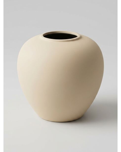 Vase Boule beige - H. 22cm