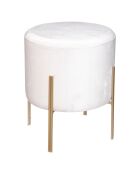 Lot de 2 assises d'appoint Living ivoire - 33,5 x 33,5 x 40 cm