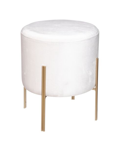 Lot de 2 assises d'appoint Living ivoire - 33,5 x 33,5 x 40 cm