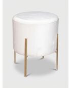 Lot de 2 assises d'appoint Living ivoire - 33,5 x 33,5 x 40 cm