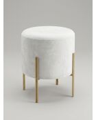 Lot de 2 assises d'appoint Living ivoire - 33,5 x 33,5 x 40 cm