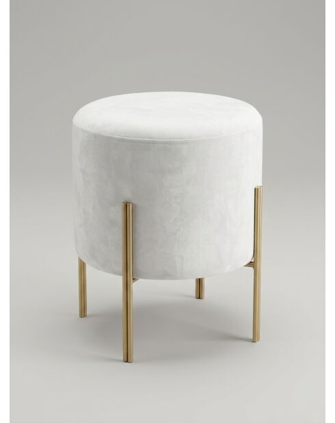 Lot de 2 assises d'appoint Living ivoire - 33,5 x 33,5 x 40 cm