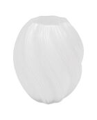 Vaso in vetro bianco Valma - H. 21cm