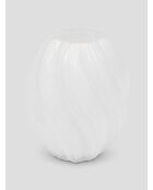 Vaso in vetro bianco Valma - H. 21cm