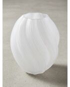 Vaso in vetro bianco Valma - H. 21cm