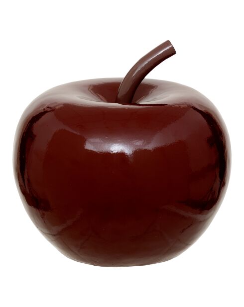 Déco à poser Pomme Glossy rouge rubis - H. 28,5cm