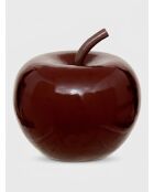 Déco à poser Pomme Glossy rouge rubis - H. 28,5cm