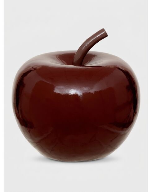 Déco à poser Pomme Glossy rouge rubis - H. 28,5cm
