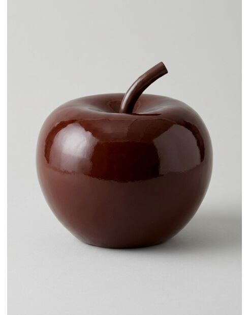 Déco à poser Pomme Glossy rouge rubis - H. 28,5cm