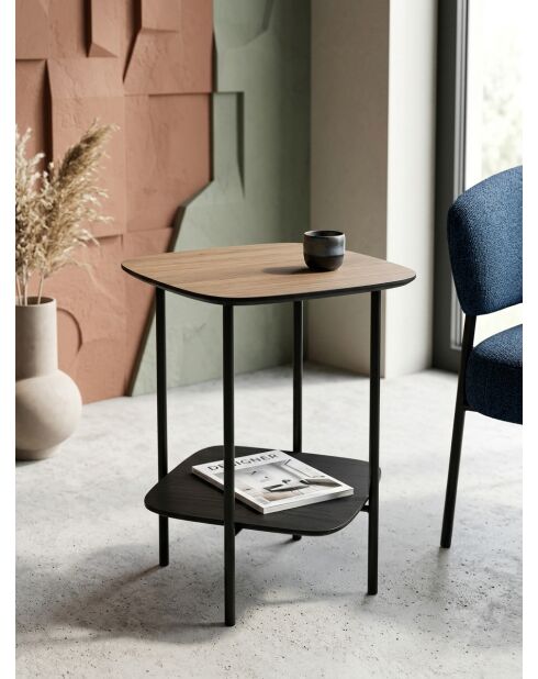 Table café 1 étagère Hodia noire