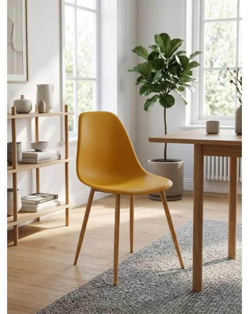Chaise en polypropylène Taho ocre