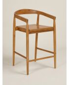 Tabouret de bar Miyako marron - H. 70cm