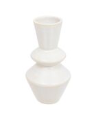 Set de 2 jarrones soliflore blancos, 14 cm de altura