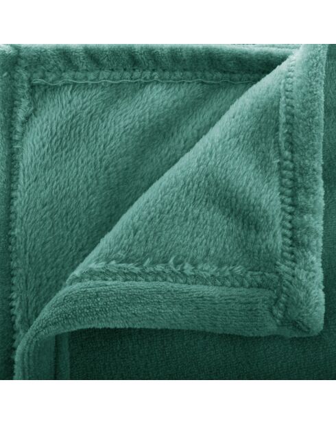 Plaid in flanella semplice verde cedro - 180x230cm