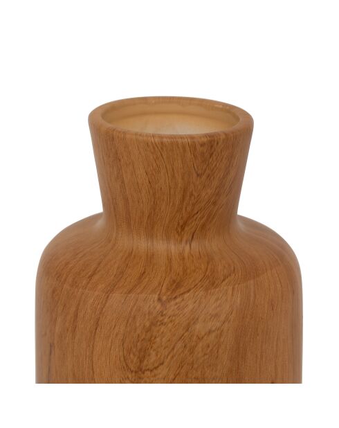 Vase Sao en bois marron - H. 30cm