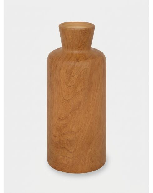 Vase Sao en bois marron - H. 30cm