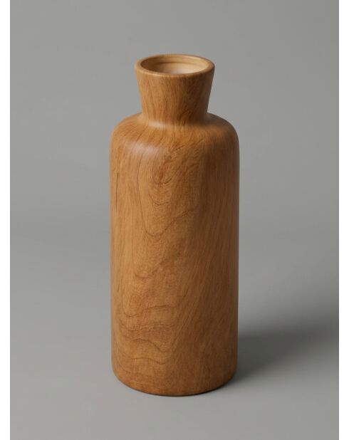 Vase Sao en bois marron - H. 30cm