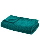 Plaid in flanella blu con rombi - 125x150 cm