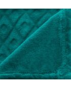 Plaid in flanella blu con rombi - 125x150 cm