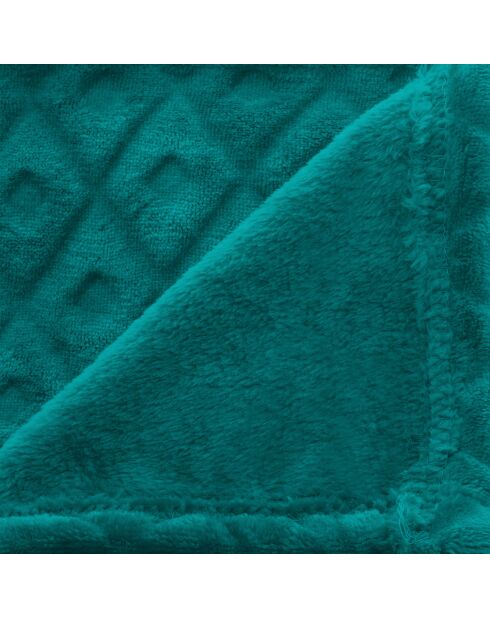 Plaid in flanella blu con rombi - 125x150 cm