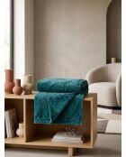 Plaid in flanella blu con rombi - 125x150 cm