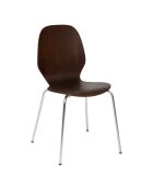 Chaise Ouro noyer marron charbon