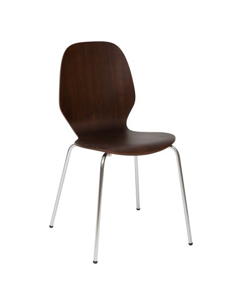 Chaise Ouro noyer marron charbon
