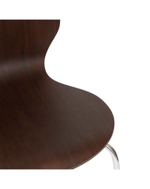 Chaise Ouro noyer marron charbon