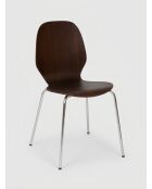 Chaise Ouro noyer marron charbon