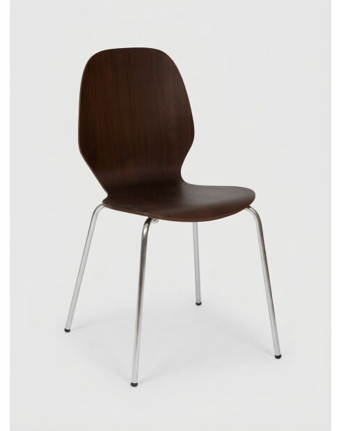 Chaise Ouro noyer marron charbon