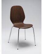Chaise Ouro noyer marron charbon