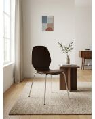 Chaise Ouro noyer marron charbon