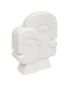 Déco à poser Visage blanc - H. 26cm