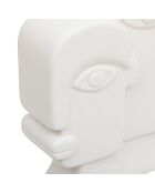 Déco à poser Visage blanc - H. 26cm