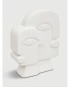 Déco à poser Visage blanc - H. 26cm