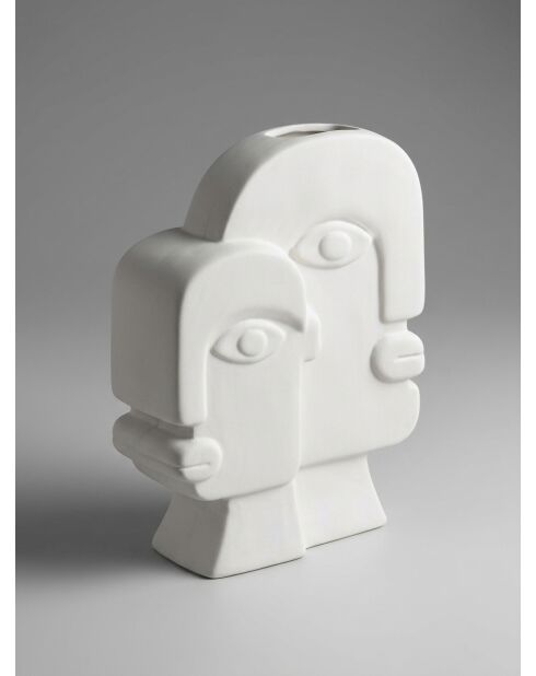 Déco à poser Visage blanc - H. 26cm