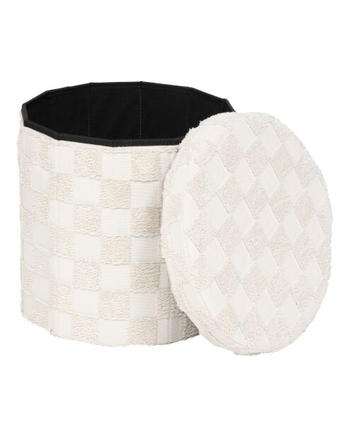 Pouf Tufte pliable blanc