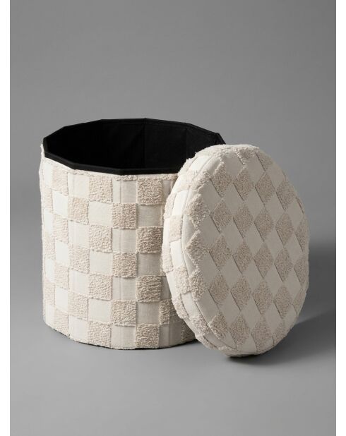 Pouf Tufte pliable blanc