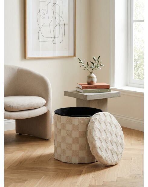 Pouf Tufte pliable blanc