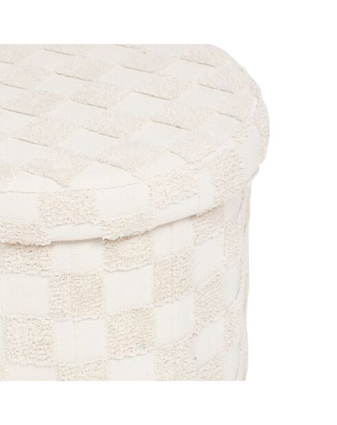 Pouf Tufte pliable blanc