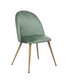 Chaise en Velours Slano vert céladon