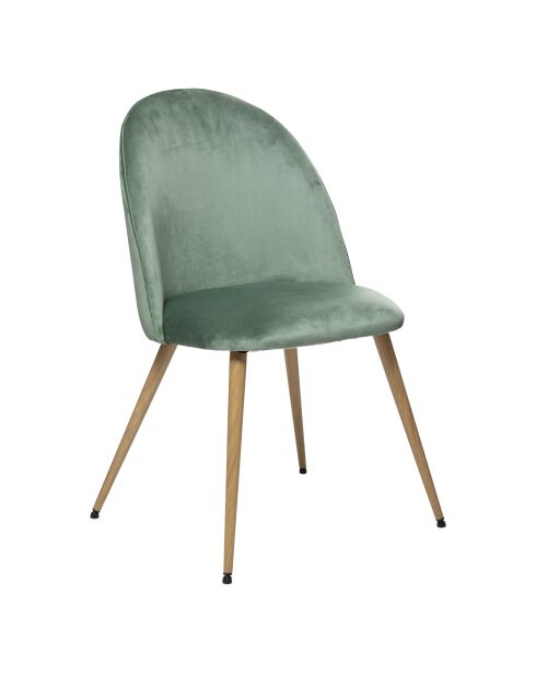 Chaise en Velours Slano vert céladon