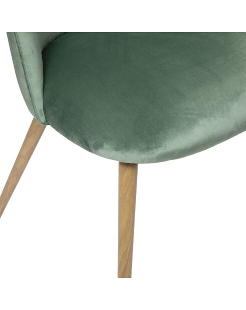 Chaise en Velours Slano vert céladon