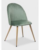 Chaise en Velours Slano vert céladon