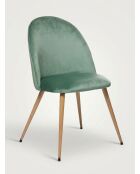 Chaise en Velours Slano vert céladon