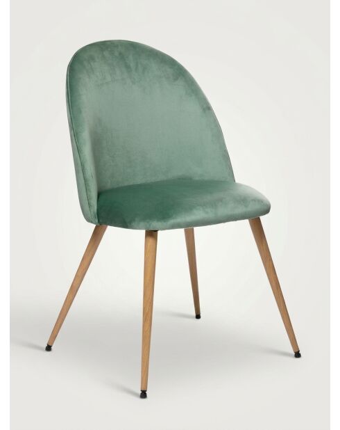 Chaise en Velours Slano vert céladon