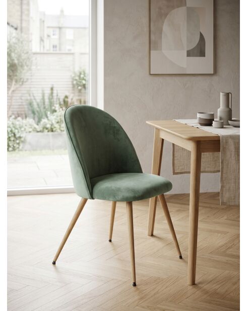 Chaise en Velours Slano vert céladon