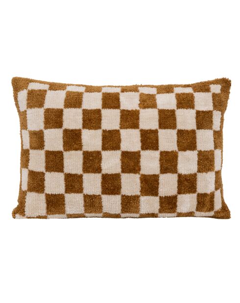 Coussin tuft ocre - 38x58cm