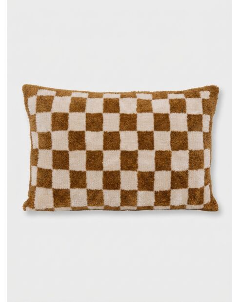 Coussin tuft ocre - 38x58cm