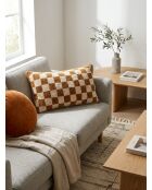Coussin tuft ocre - 38x58cm